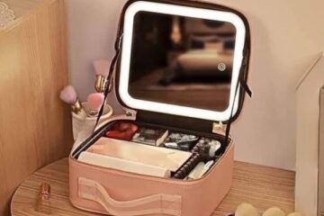 Led Vanity Bag with 3 Colors Touch Sensor and Mirror